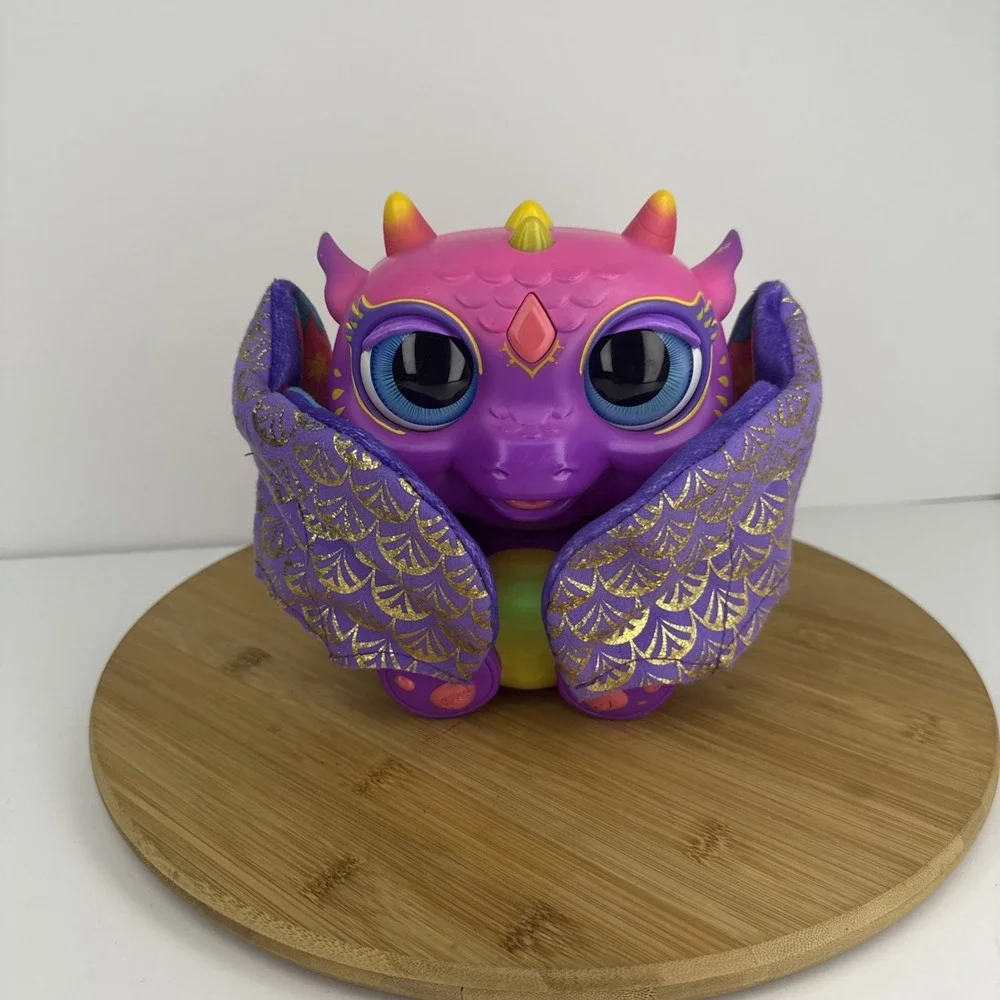 Hasbro FurReal Friends Moodwings Baby Dragon Interactive Pet Purple Tested